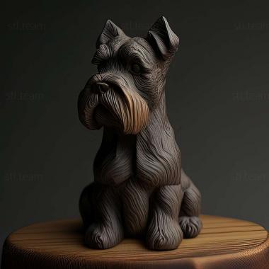 3D model Zwergschnauzer dog (STL)